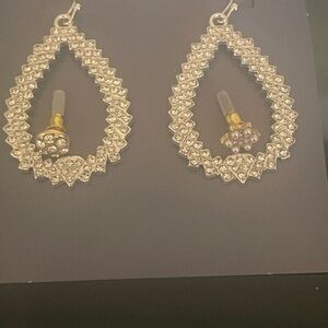 Elegant Silver Teardrop/Stud  Earrings